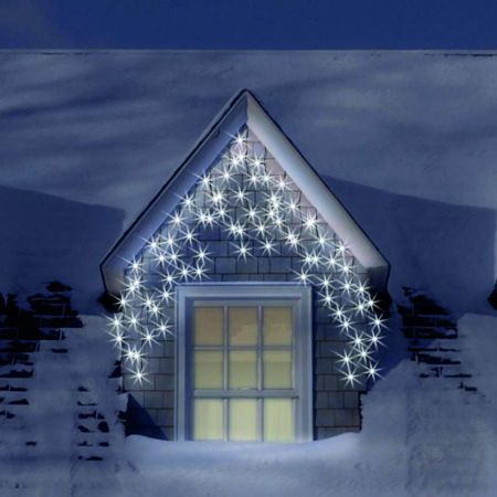 100 Static Connectable Outdoor & Indoor LED Christmas Icicle Lights