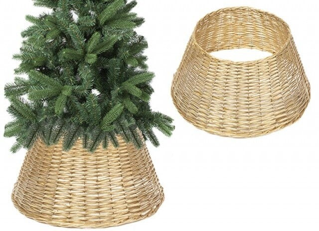 Gold Willow Christmas Tree Skirt – 57 × 28cm