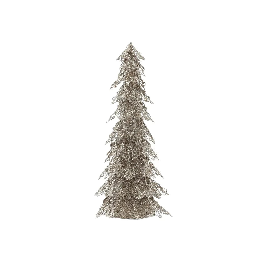 45cm Gold Glittered Leaf Decorative Tree