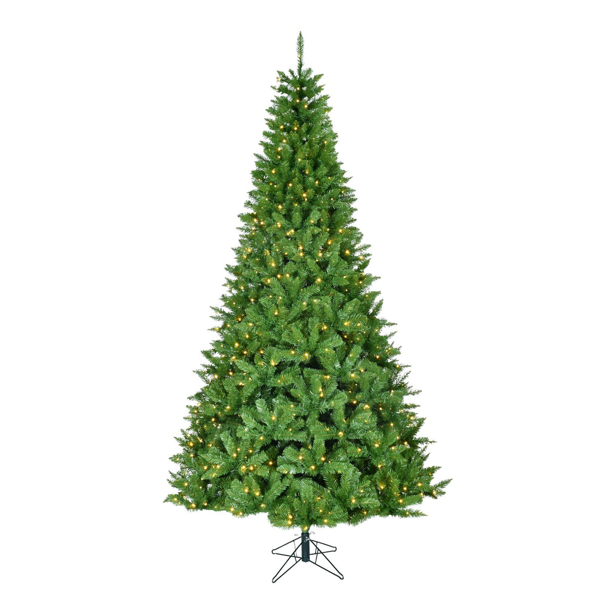 274cm Green Instant-Connect Pre-Lit Artificial Christmas Tree – 950 Warm White Micro LEDs