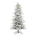 6ft Flocked Noble Pre-Lit Artificial Christmas Tree – Warm White LED Lights
