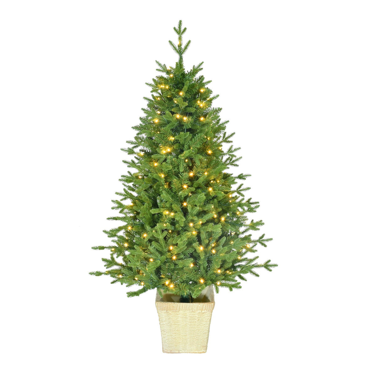 45-Inch Potted Decorative Tree with Warm White LED Lights