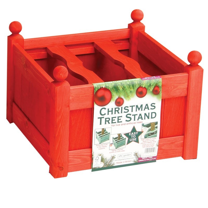 AFK Large Christmas Tree Stand – Red Stain