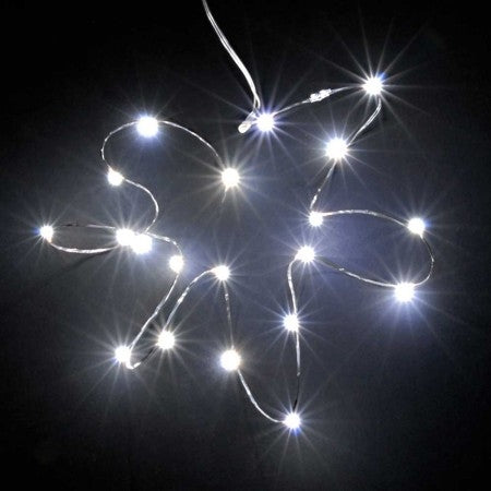 Battery Operated 80 Stargazer Silver Wire Christmas Lights