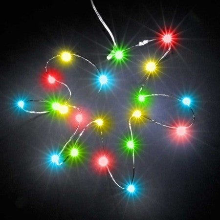 40 Battery Operated Stargazer Silver Wire Lights