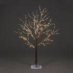 Frosted Brown Twig Tree With Warm White LEDs