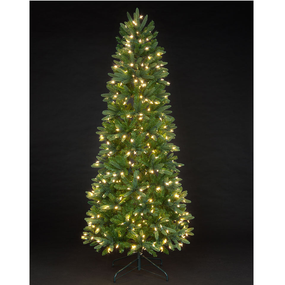 Aspen Slim Pine Luxury Premium "QuickLight" PE Hinged Christmas Tree