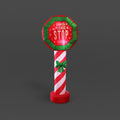 1.8m Christmas LED Lit Inflatable Santa Stop Here Sign