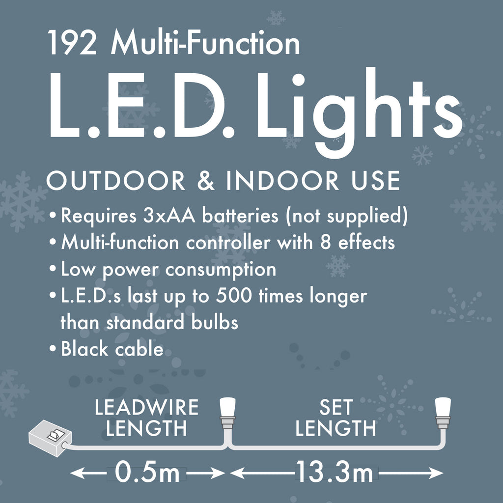 Battery Operated 192 Multi-function LED lights