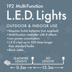 Battery Operated 192 Multi-function LED lights