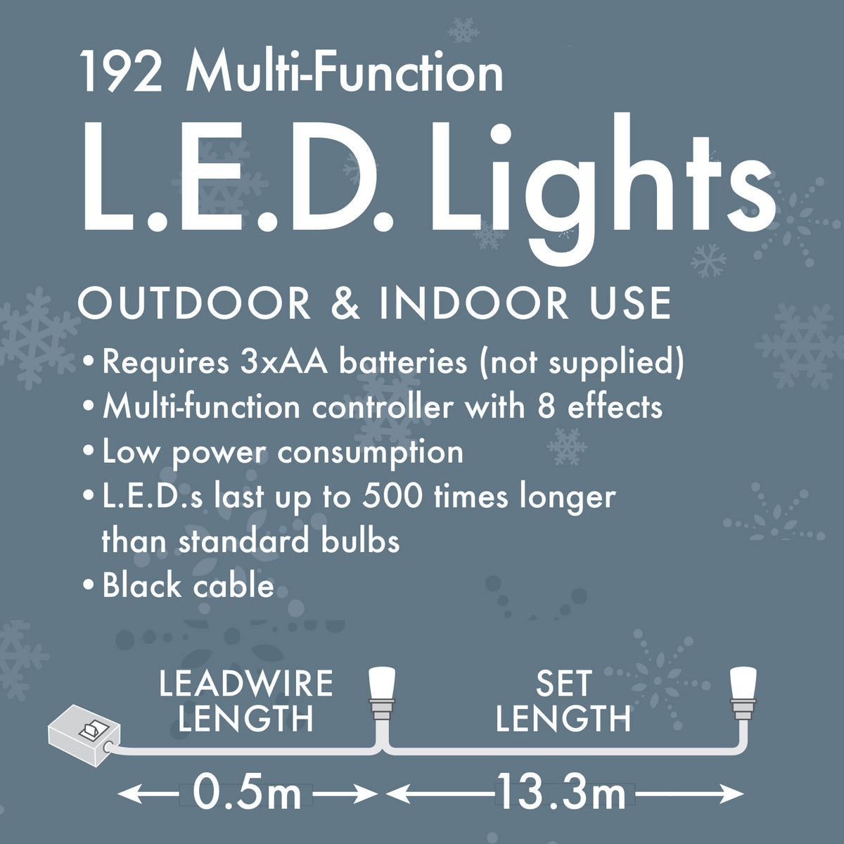 Battery Operated 192 Multi-function LED lights