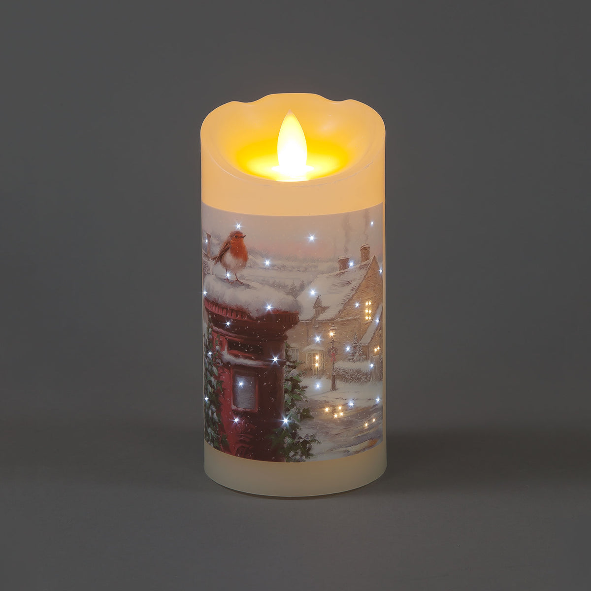 Festive Robin Postbox Candle - Perfect for Christmas