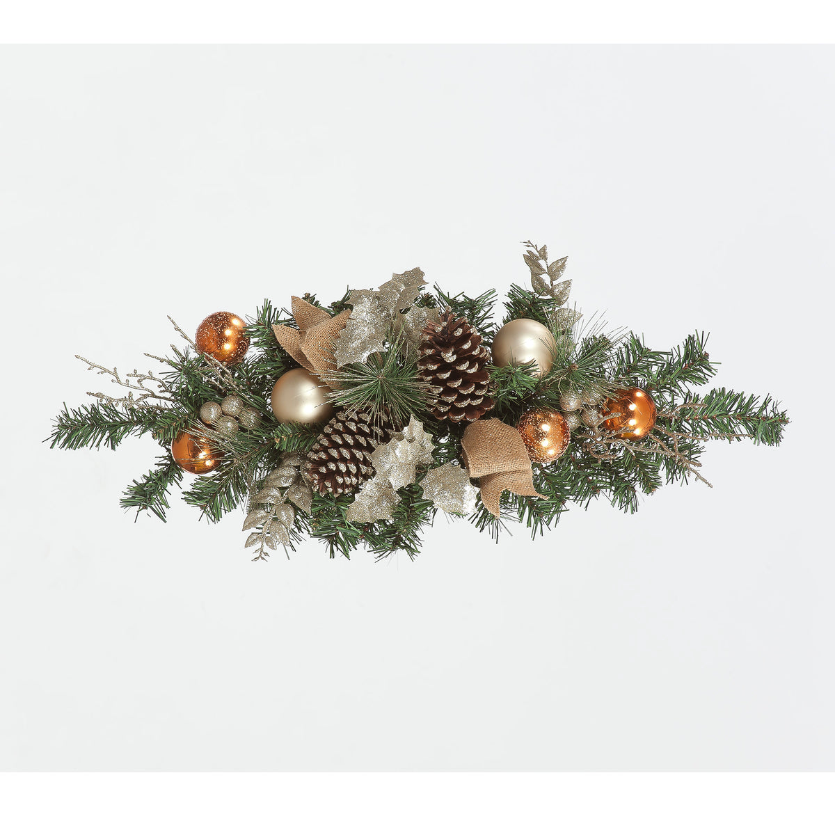 80cm Champagne & Copper Swag Christmas Decoration