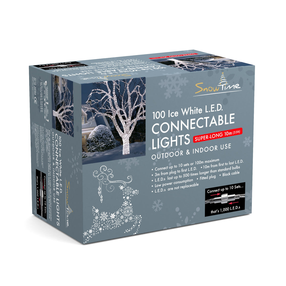100 LED Connectable Christmas Lights