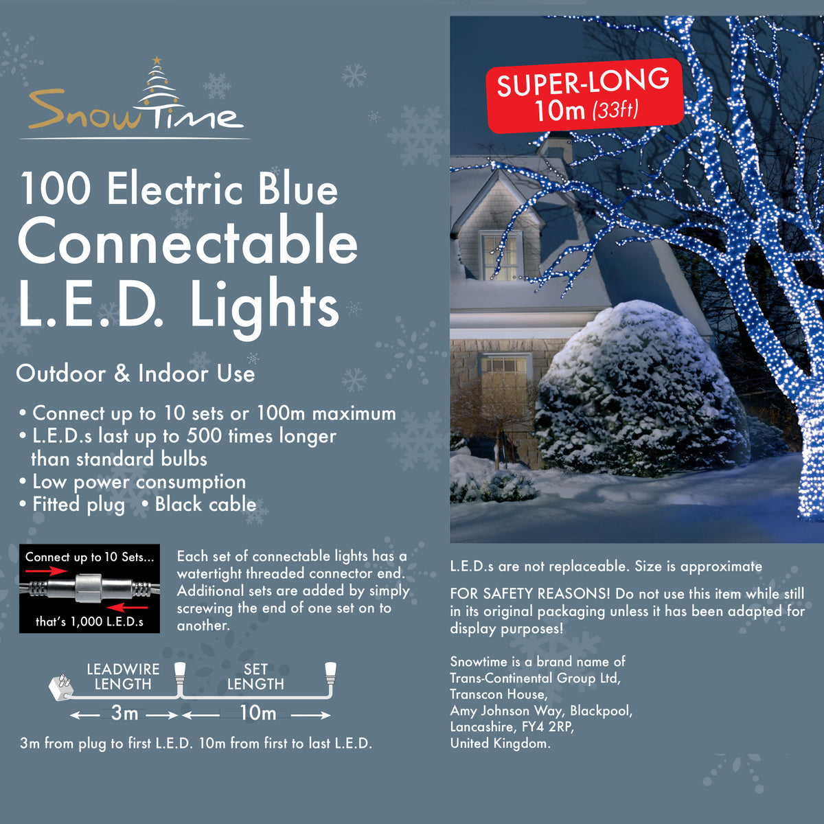100 LED Connectable Christmas Lights