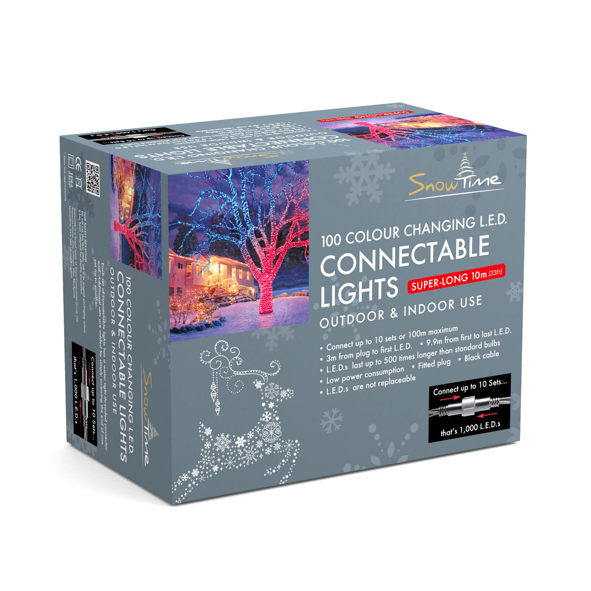 100 LED Connectable Christmas Lights