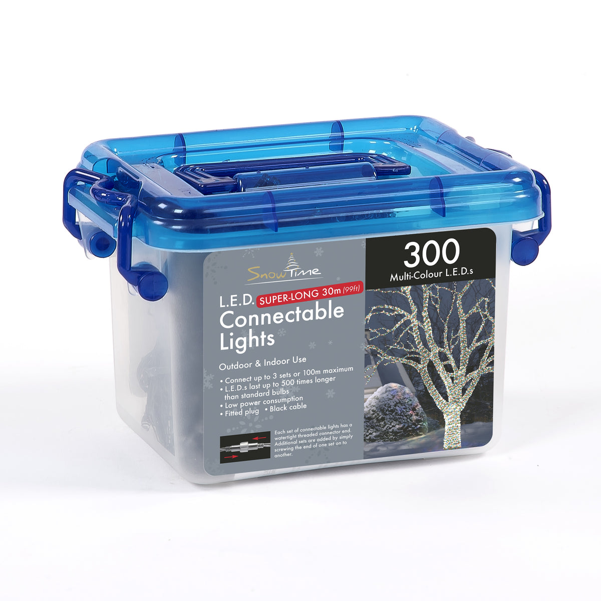 Tub of 300 Connectable LED Christmas Lights