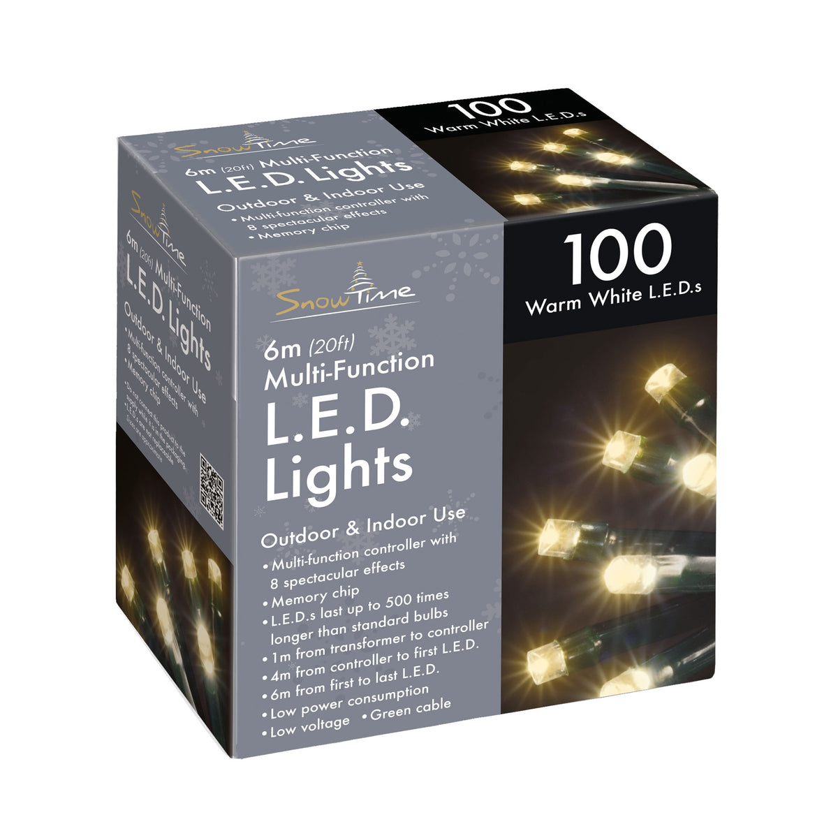 100 Warm White LED Multi-function Lights with Timer