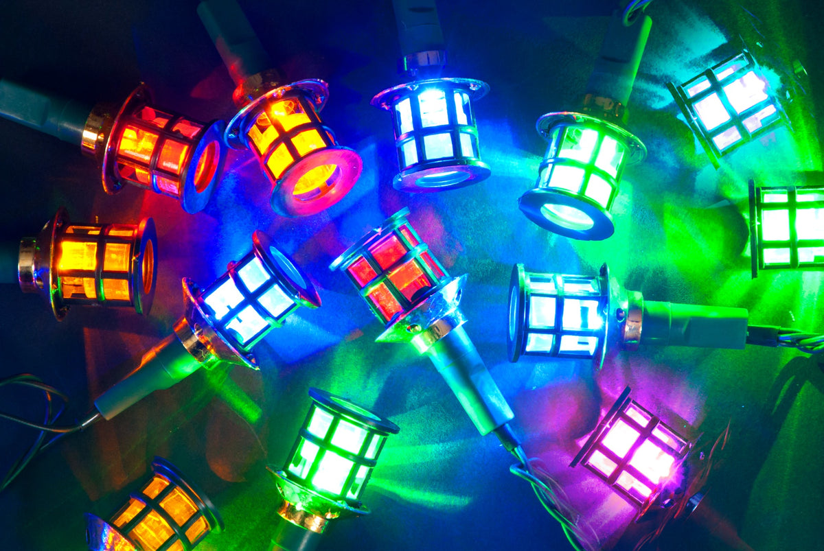 Chain of Multicolour Static LED Indoor & Outdoor Palace Lantern Christmas Lights