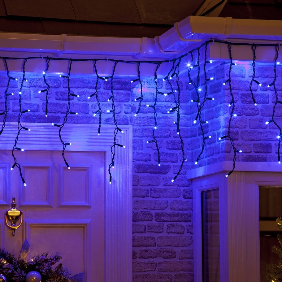 100 Static Connectable Outdoor & Indoor LED Christmas Icicle Lights