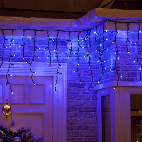 100 Static Connectable Outdoor & Indoor LED Christmas Icicle Lights