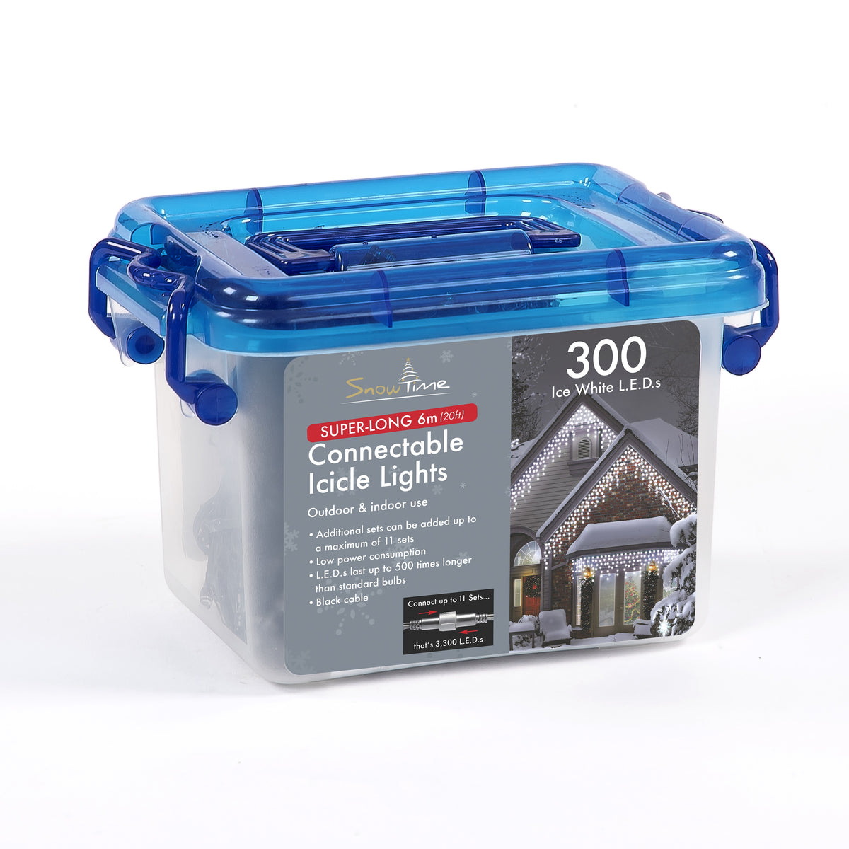 300 LED Connectable Christmas Icicle Lights