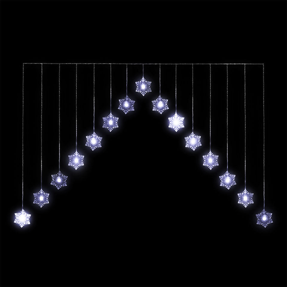 4ft Snowflake LED Christmas Chevron Light Curtain