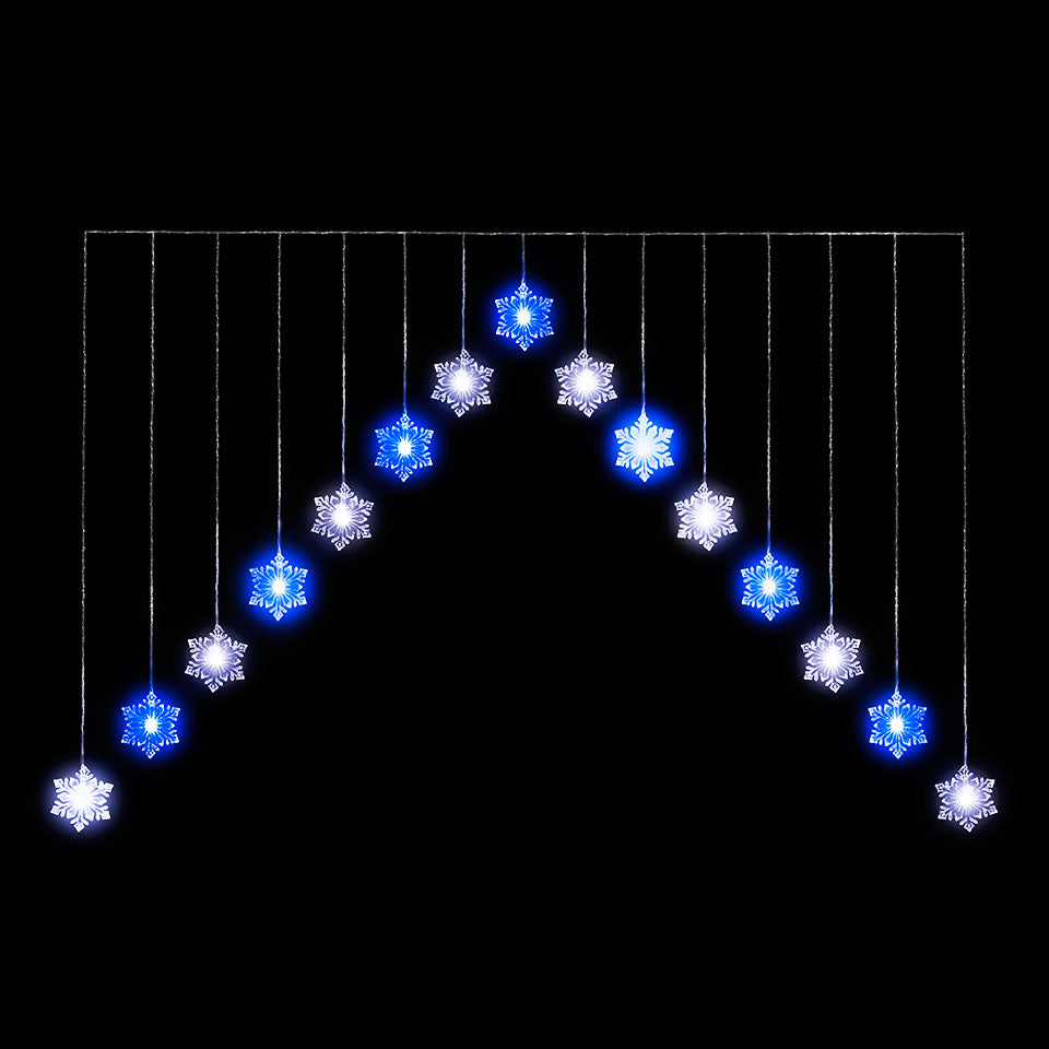 4ft Snowflake LED Christmas Chevron Light Curtain
