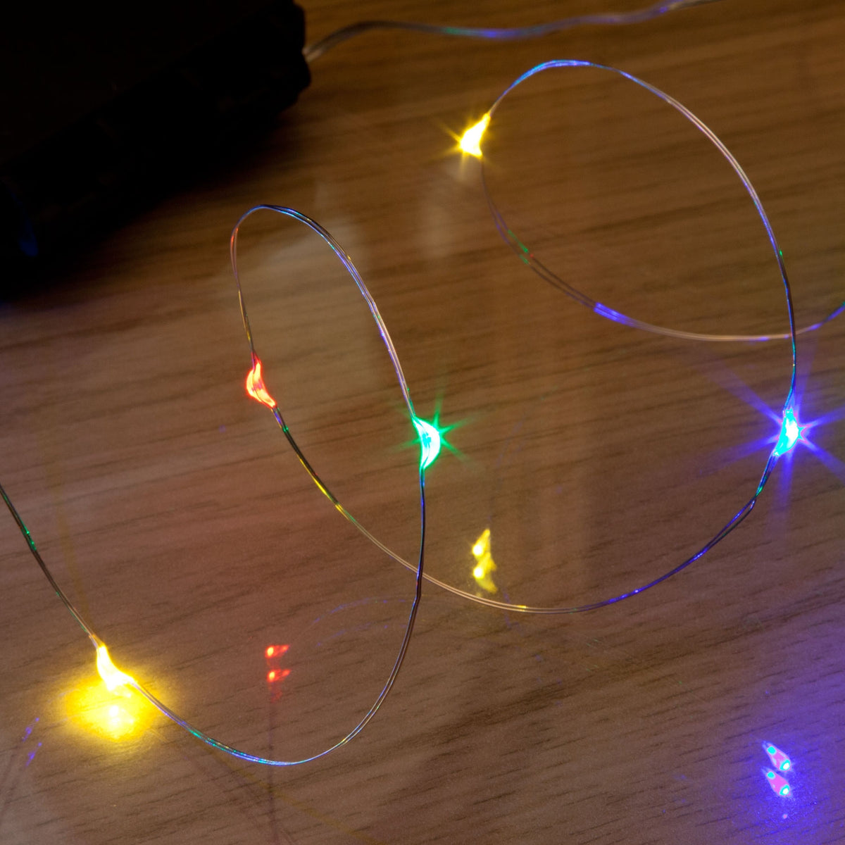 Battery Operated 80 Stargazer Silver Wire Christmas Lights