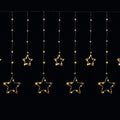 Star Curtain Christmas Light with 150 Warm White LEDs