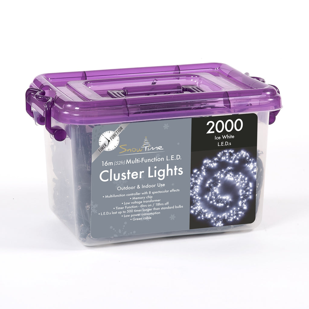 2000 LED Cluster Lights with Timer