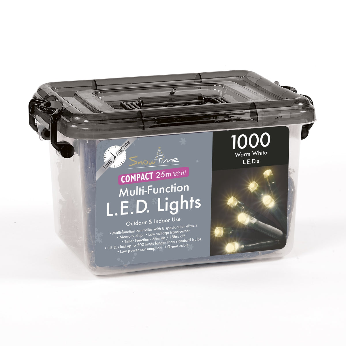 1000 LED Compact Lights With Timer
