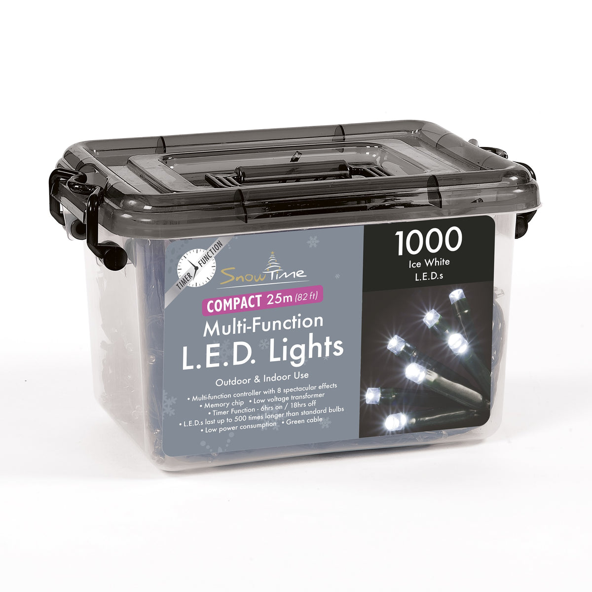 1000 LED Compact Lights With Timer