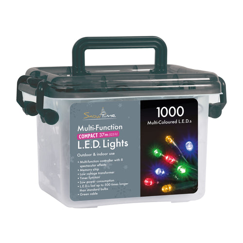 1000 Multi-Color LED Compact Lights with Timer