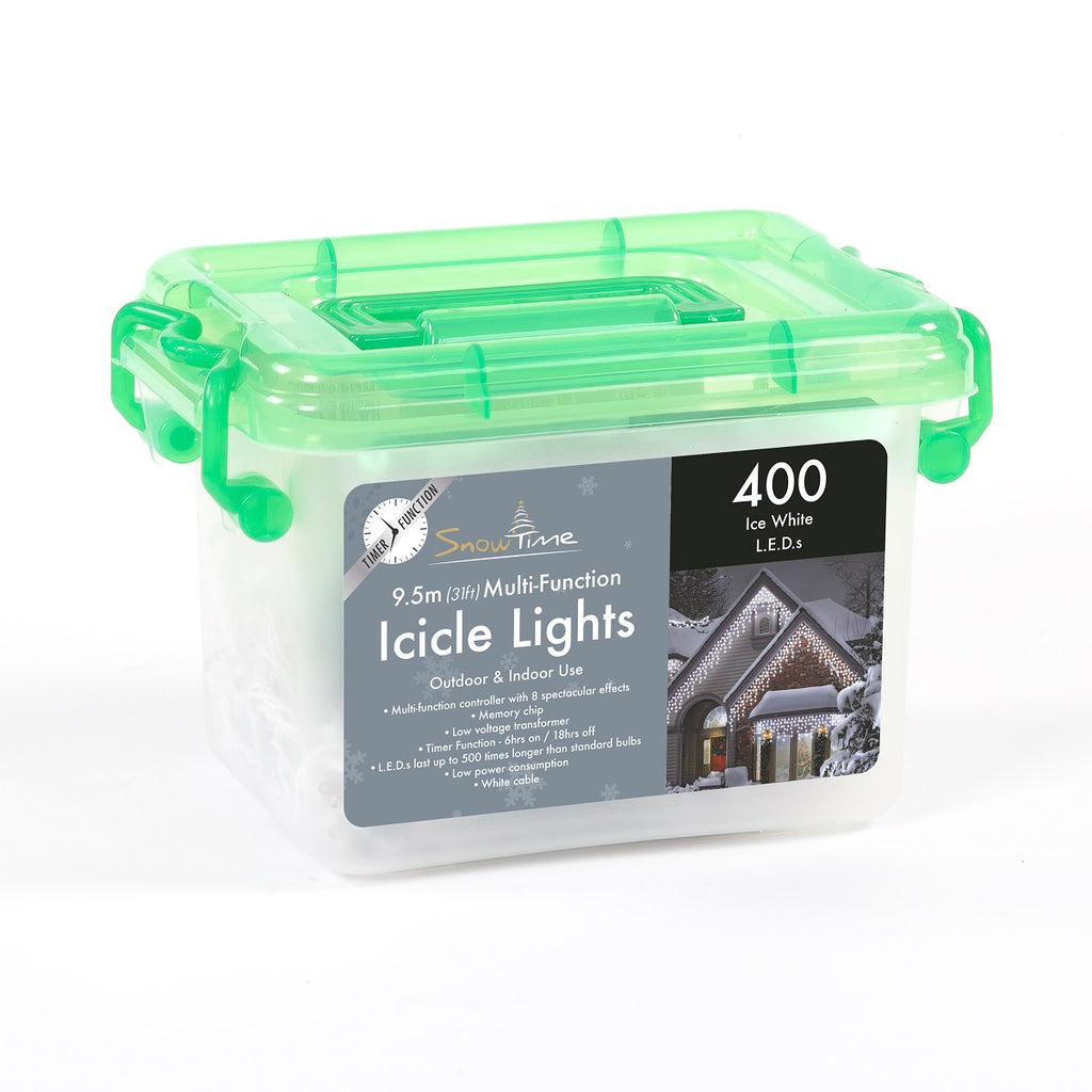 400 LED Icicle Lights Multi-Function With Timer