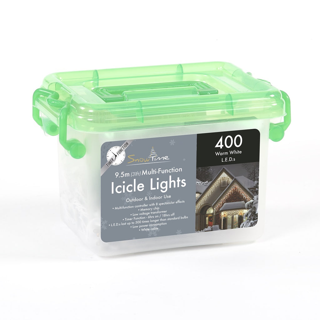 400 LED Icicle Lights Multi-Function With Timer