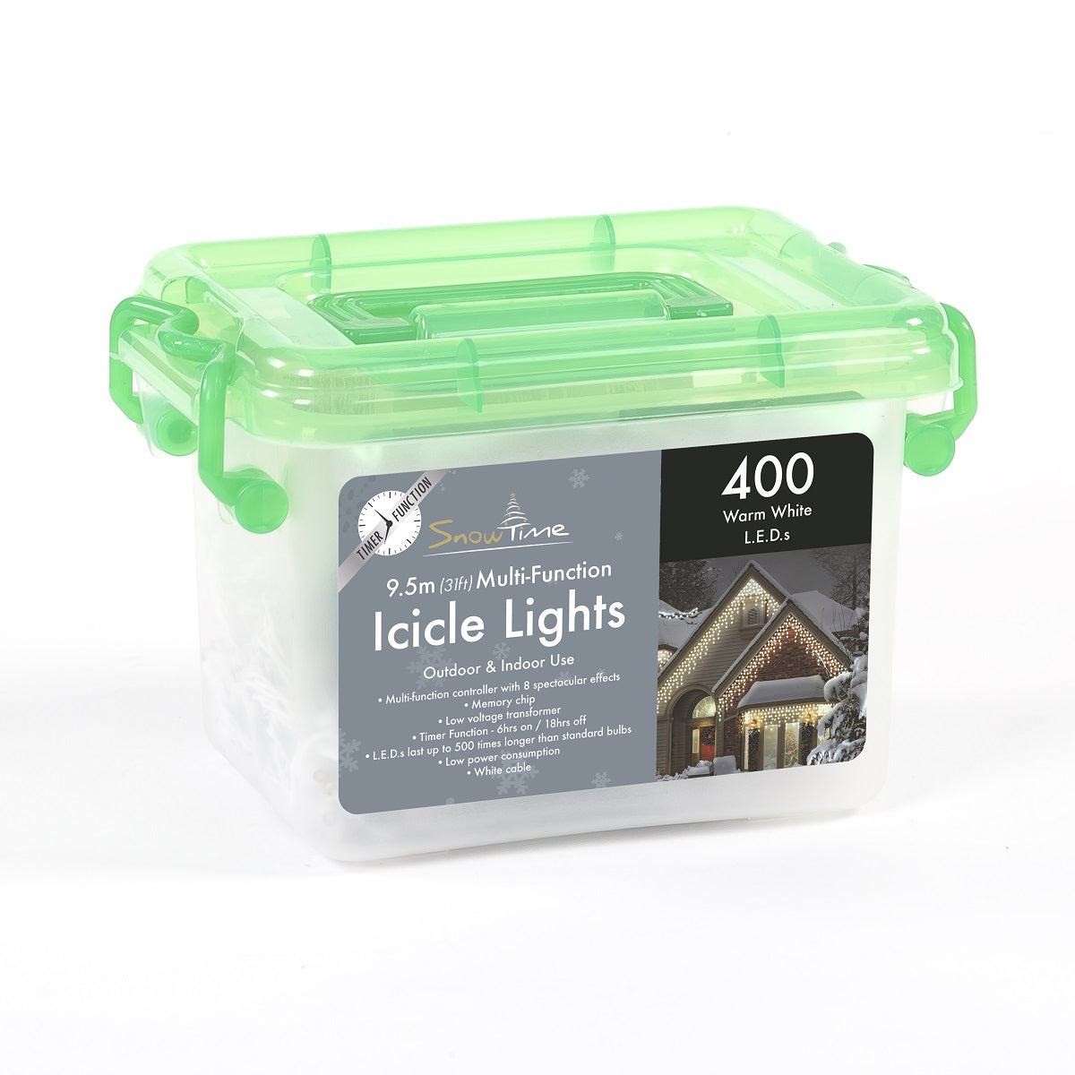 400 LED Icicle Lights Multi-Function With Timer