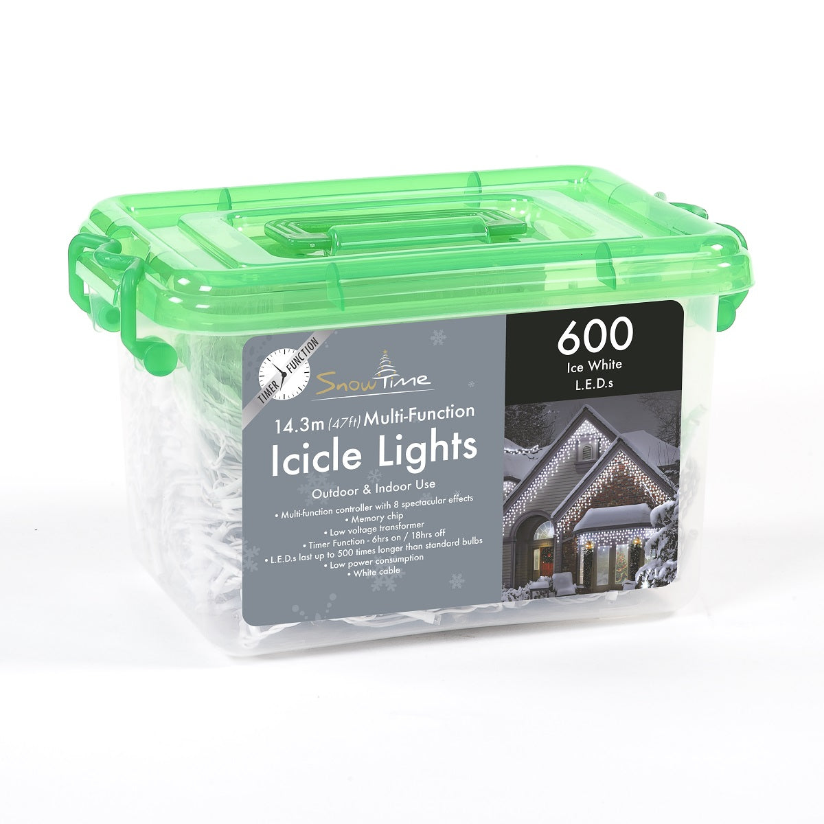 600 LED Icicle Lights Multi-Function With Timer