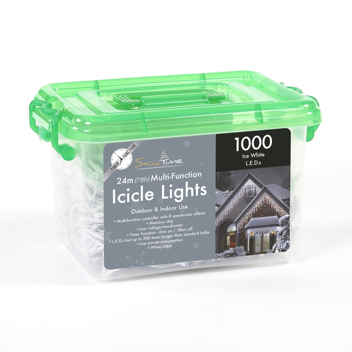 1000 LED Icicle Lights Multi-Function With Timer