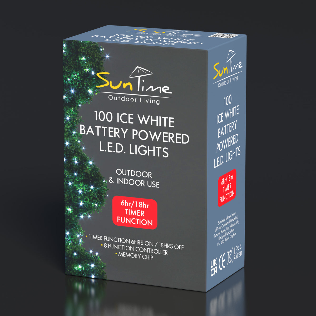 100 White LED Chasing Lights for Festive Decor