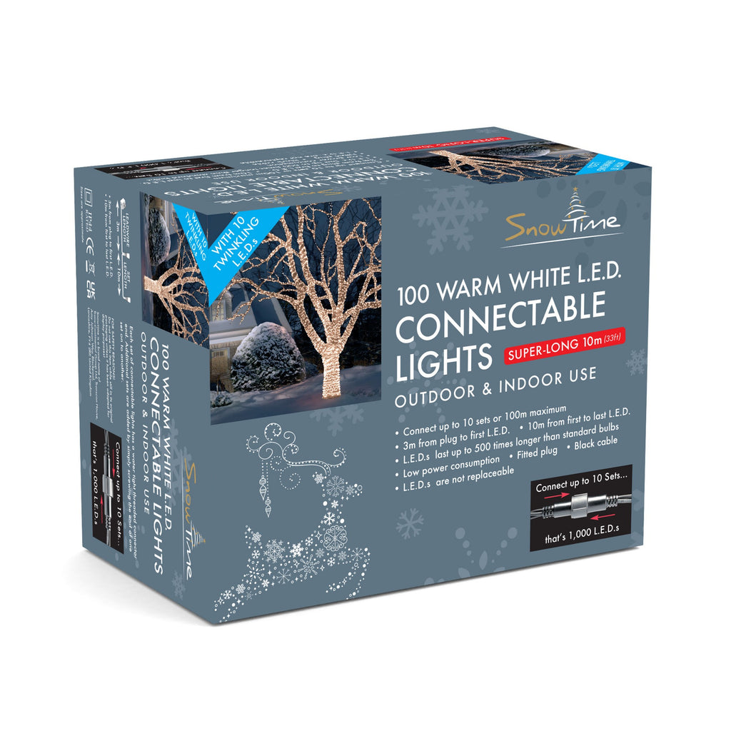 100 LED Connectable Lights Twinkling