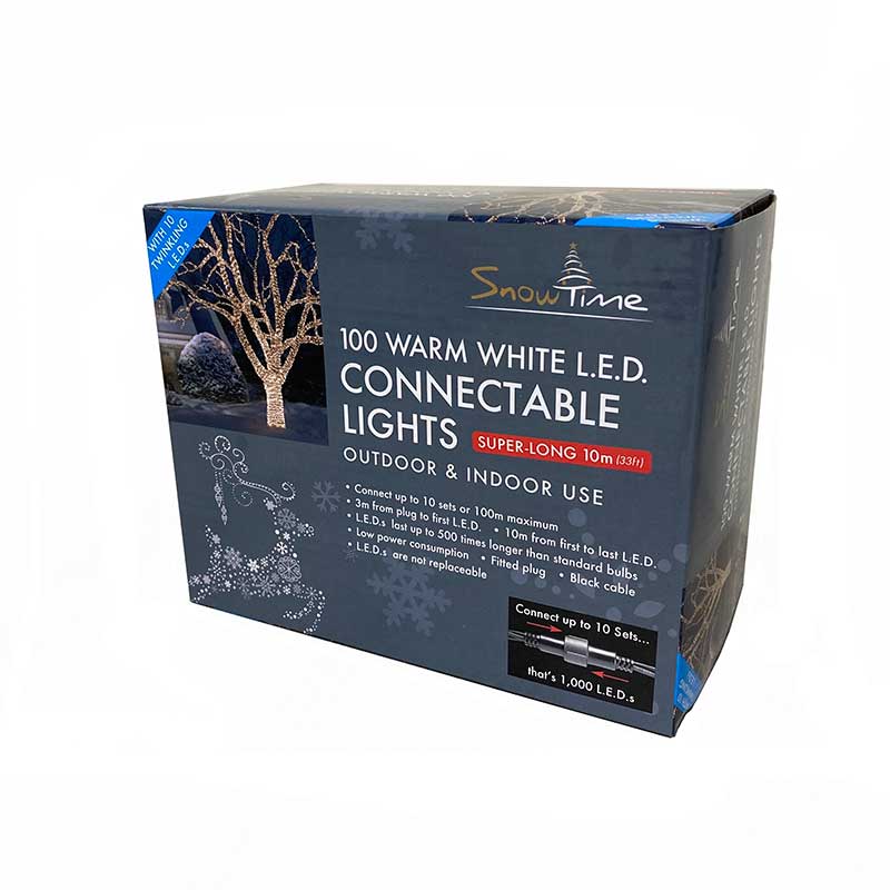 100 LED Connectable Lights Twinkling
