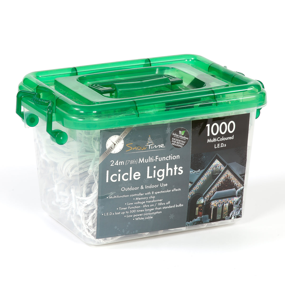 1000 LED Icicle Lights Multi-Function With Timer