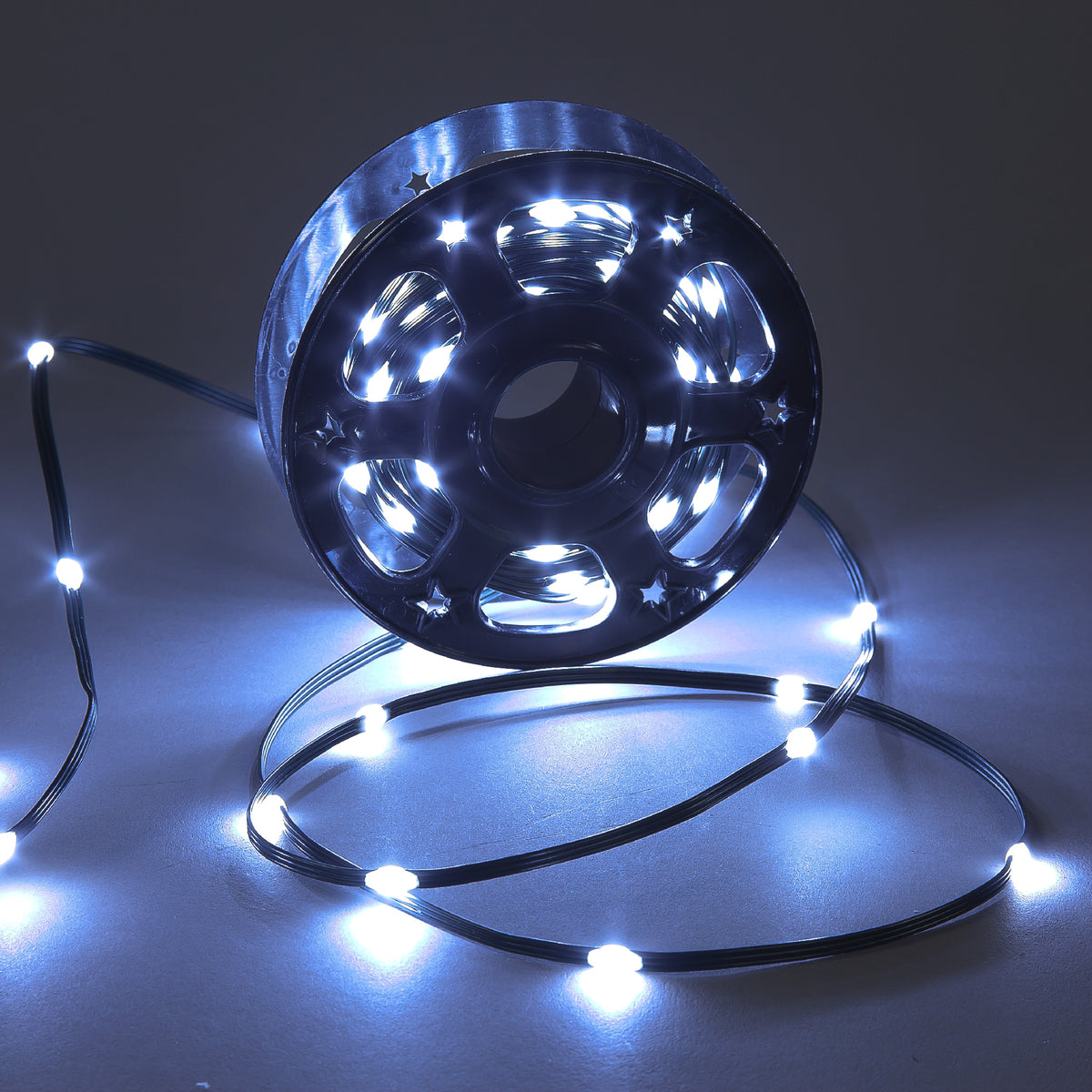 200 LED Copper Wire PVC Sleeved Lights On Reel Christmas Lights
