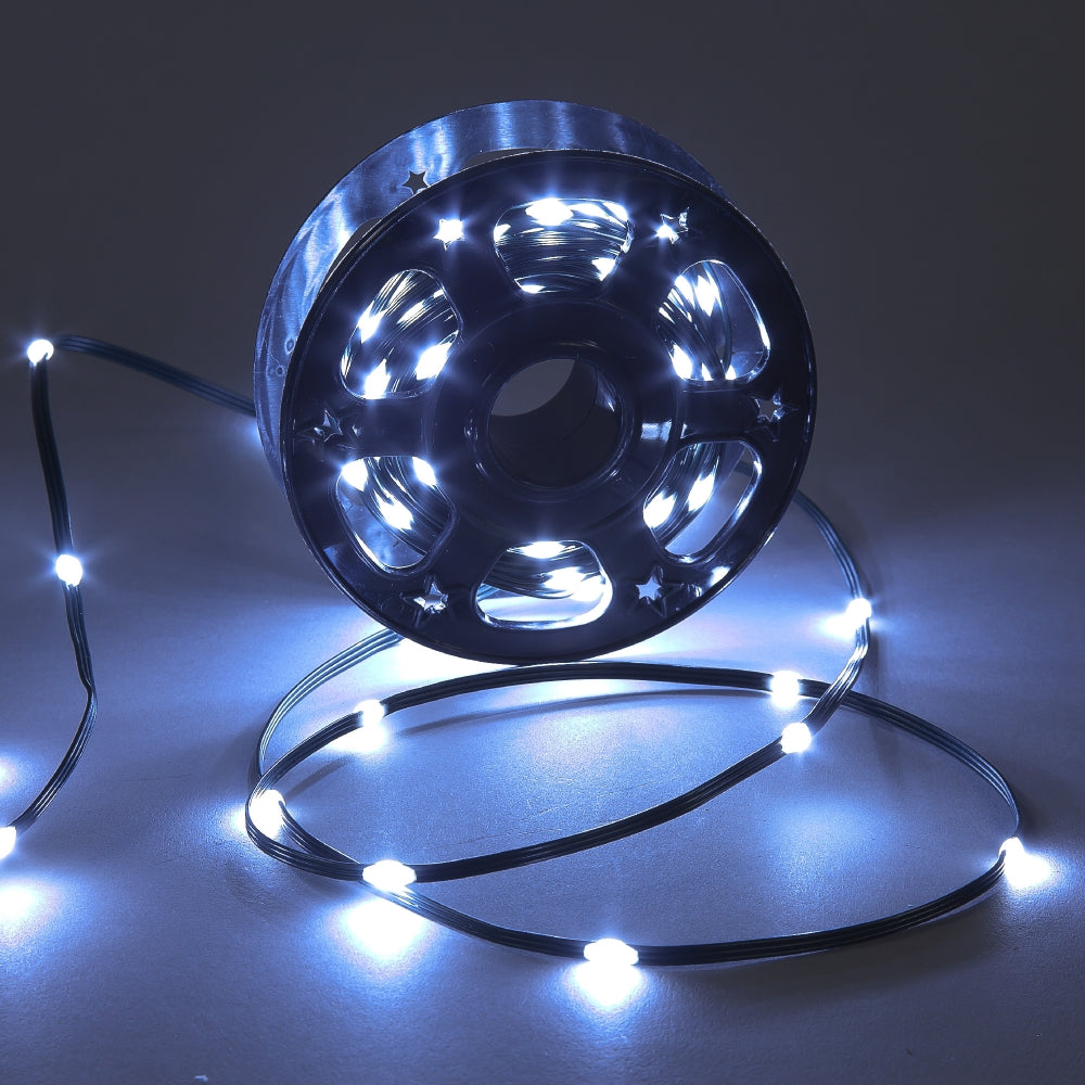 200 LED Copper Wire PVC Sleeved Lights On Reel Christmas Lights