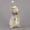 32cm Plush Mouse w/Hat & Heart  Christmas Decoration