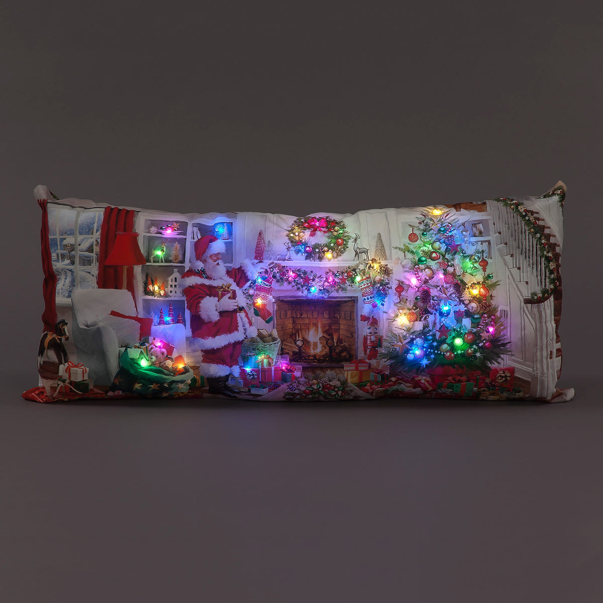 Richard Macneil Light up 70cm Cushion Santa Christmas Decoration
