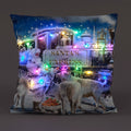 Richard Macneil Light up 40cm Cushion Santa Express White Christmas Decoration