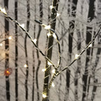 Frosted Brown Twig Tree With Warm White LEDs