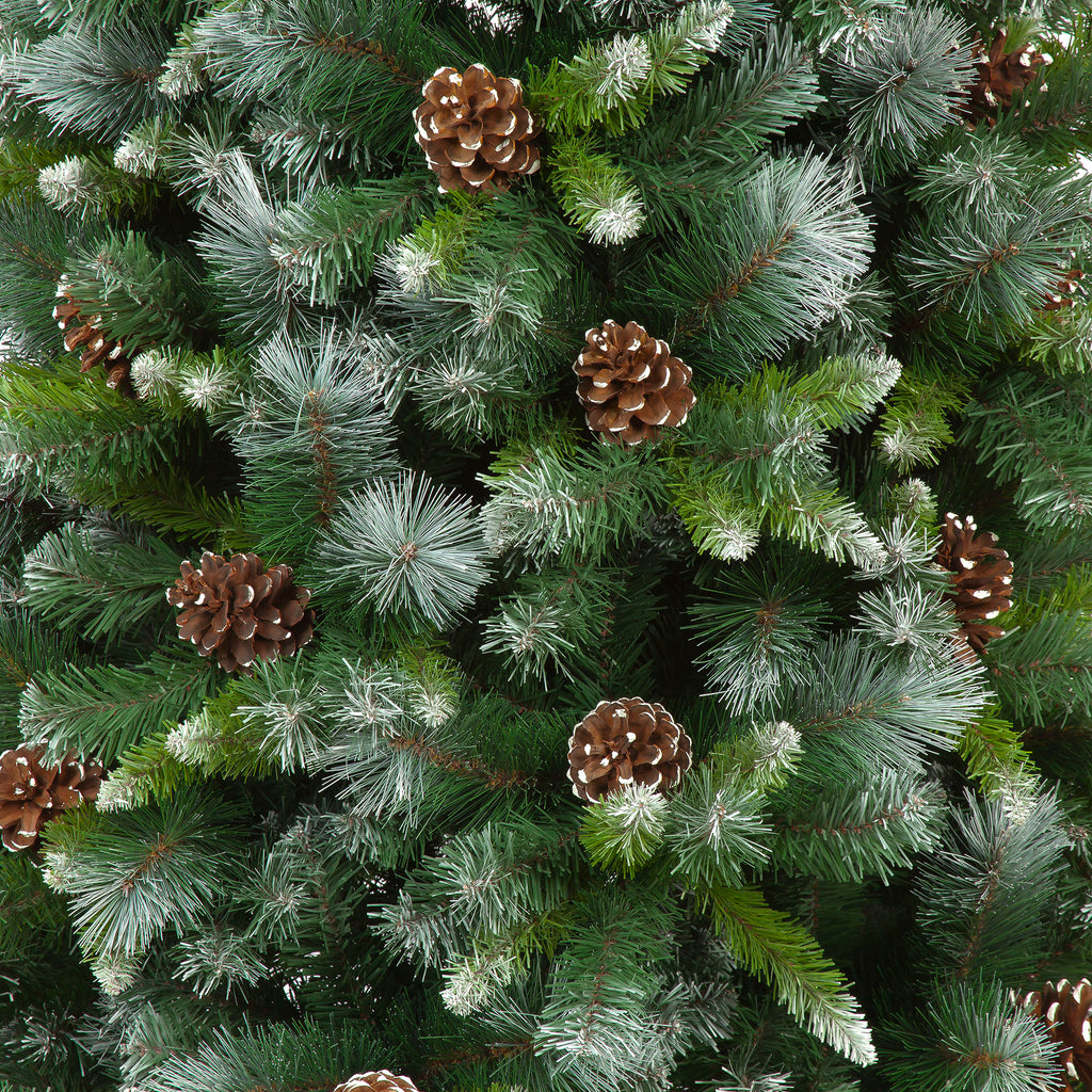 Frosted Glacier Pinecone Artificial Christmas Tree